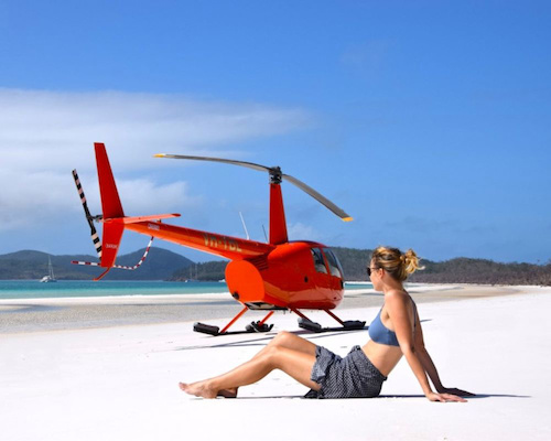 Private Helicopter flight to Breathtaking Whitehaven Beach