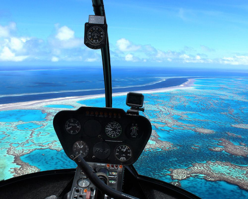 Private Helicopter Flight Over the Great Barrier Reef