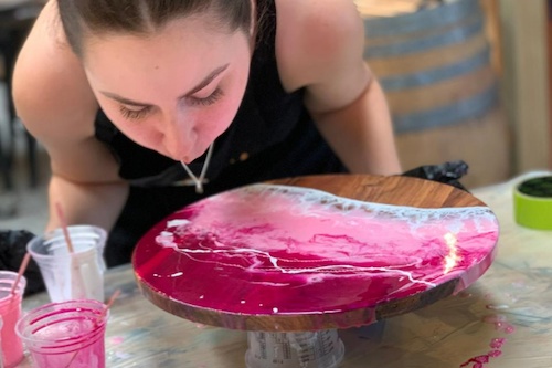 Create 'n Sip - Resin Art on Cheeseboard & Coasters