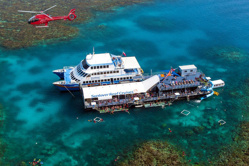 Great Barrier Reef Day Cruise with Helicopter Scenic Flight from Cairns