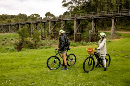 Hire an E-Bike to explore Camperdown to Timboon Rail Trail