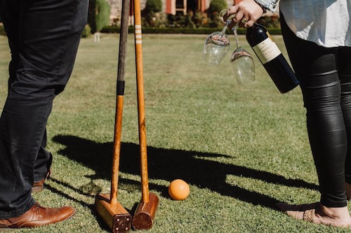Croquet and Wine in the Grounds of a Chateaux