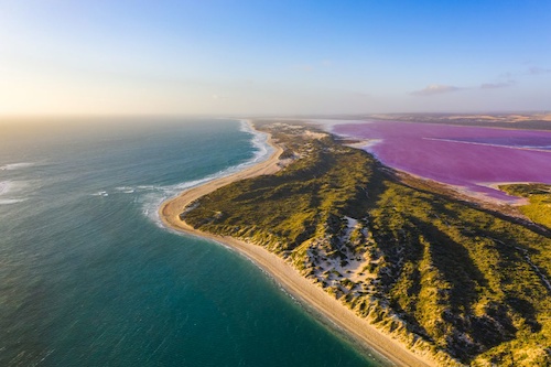Pink Lakes and Abrolhos Scenic Flyover Tour