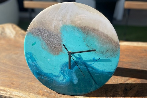 Clock and 4 Coasters Resin Workshop